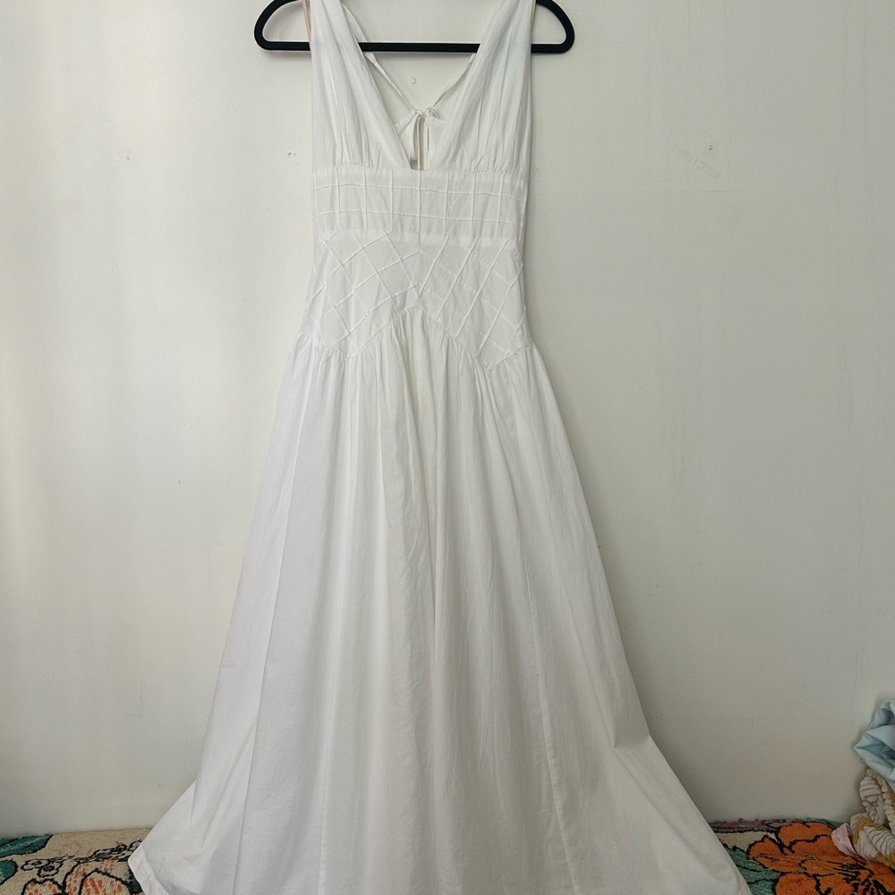 Free People Elegant White Sleeveless Dress